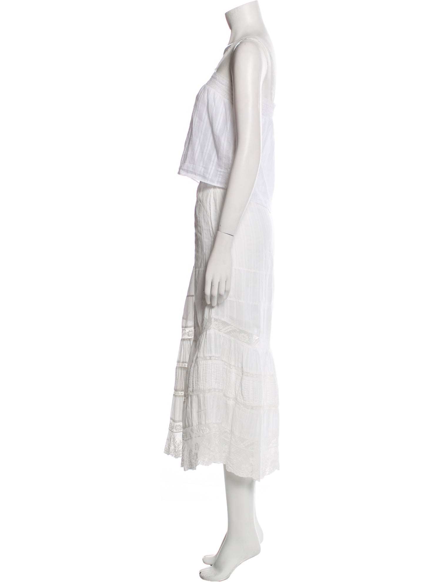LoveShackFancy Lace Trim Embellishment Skirt Set